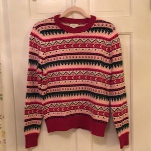 J Crew 100% Cotton Fair Isle Crew Neck Sweater NWT